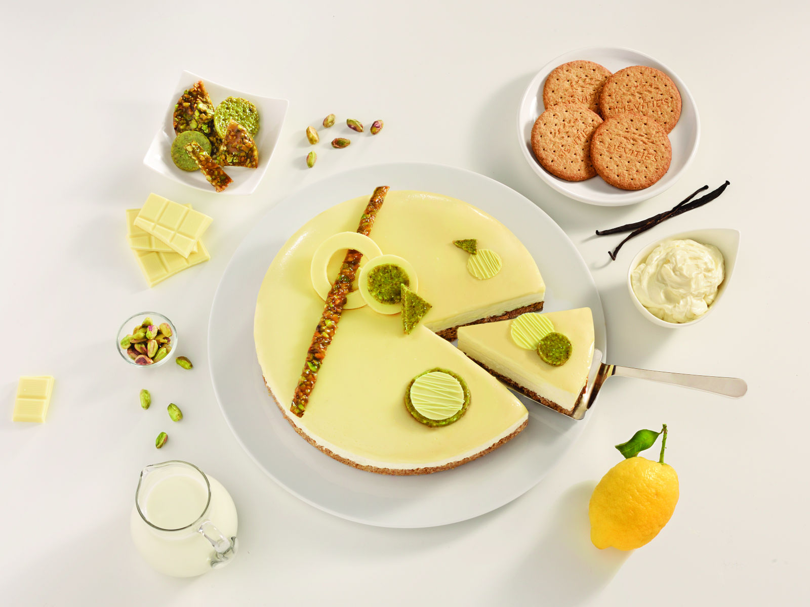 White Chocolate and Pistachio Cheesecake